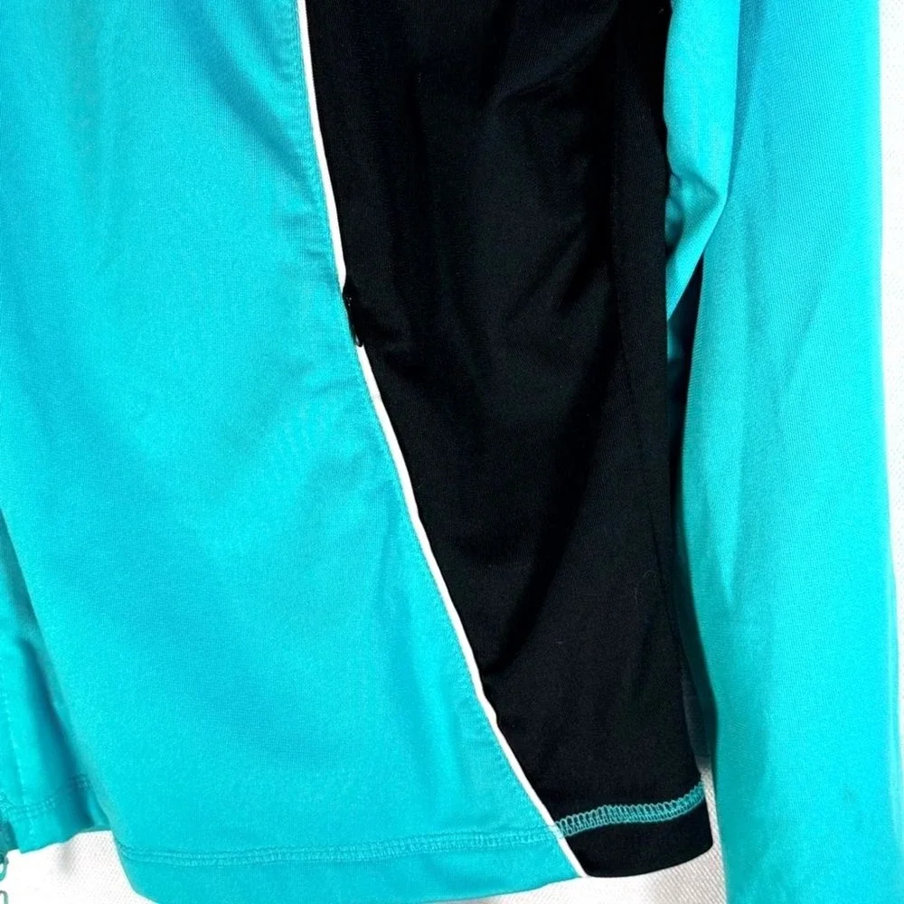 Coldwater Creek Women's Teal  Black athletic Jacket size PXL zip front & pockets - Picture 3 of 6